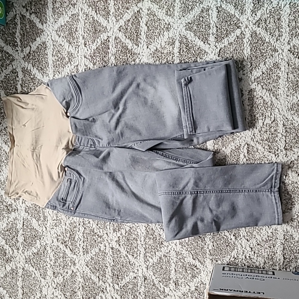Old Navy Gray Maternity Jeans - Size: 10